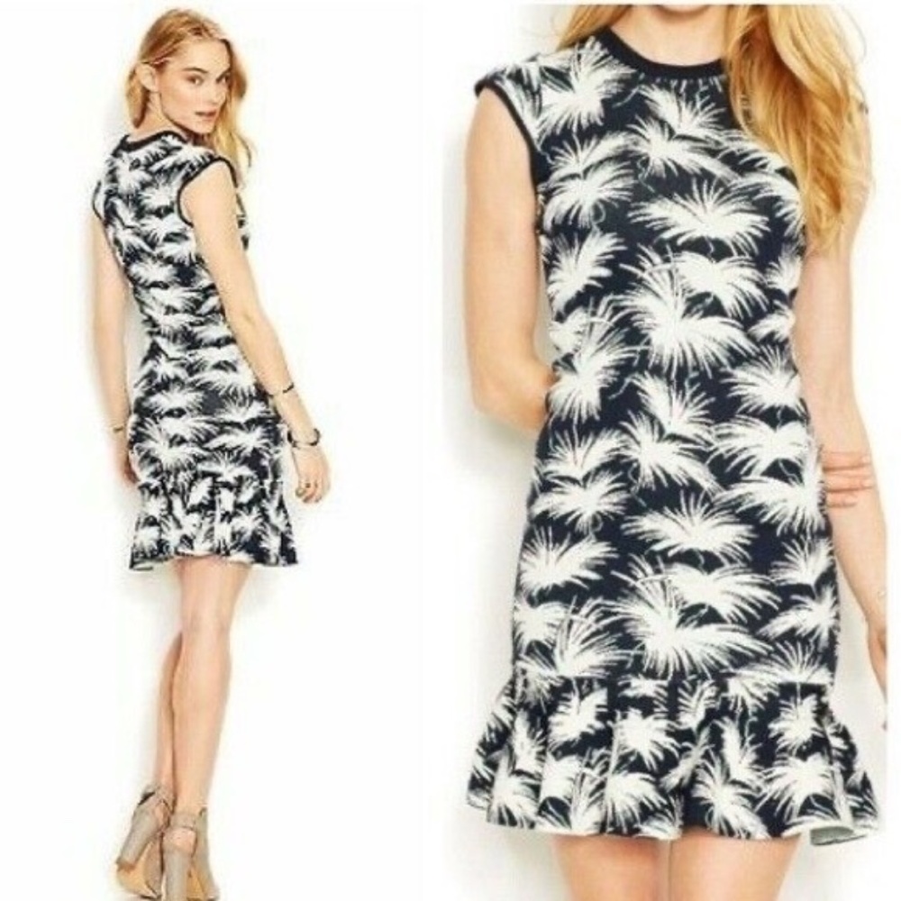 Rachel Roy Stretch Palm Tree Bodycon Dress
